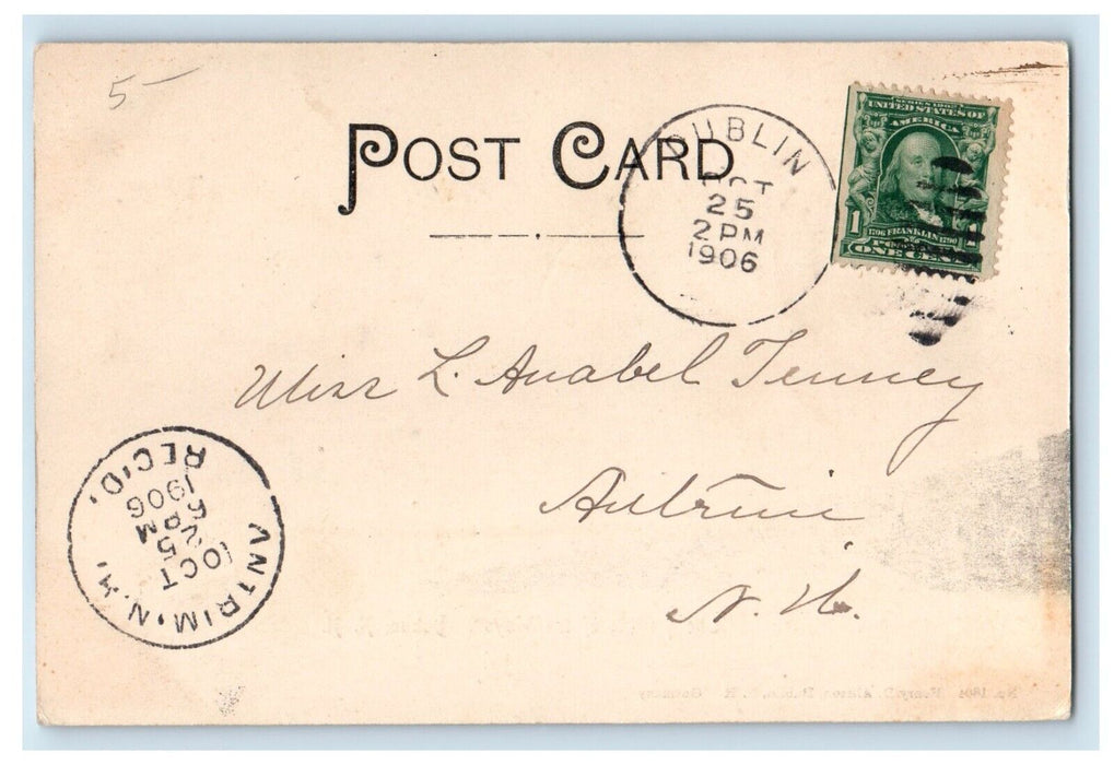 1906 The Parting Of The Ways Dublin New Hampshire NH Unposted Antique Postcard