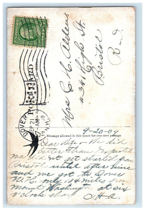 1909 Cocheck Road Railroad Train Dover New Hampshire NH Posted Antique Postcard