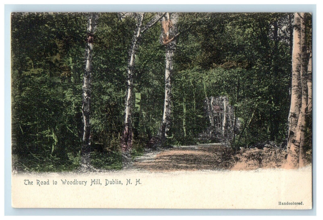 c1905 The Road To Woodbury Hill Dublin New Hampshire NH Rotograph Postcard