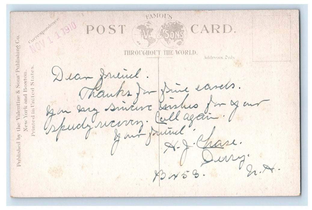 c1910's East Side School Building Campus Derry New Hampshire NH Antique Postcard