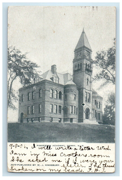 1906 Pinkerton Academy Building Campus Derry New Hampshire NH Antique Postcard
