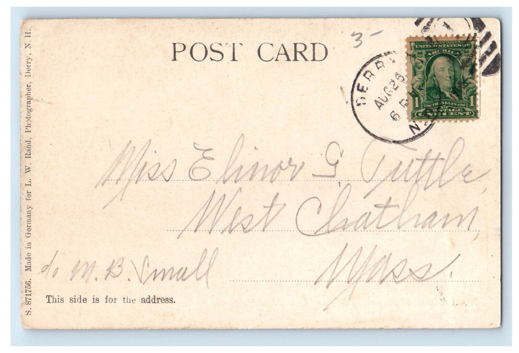 c1905 Road Scene At Abbott's Beaver Lake Derry New Hampshire NH Postcard