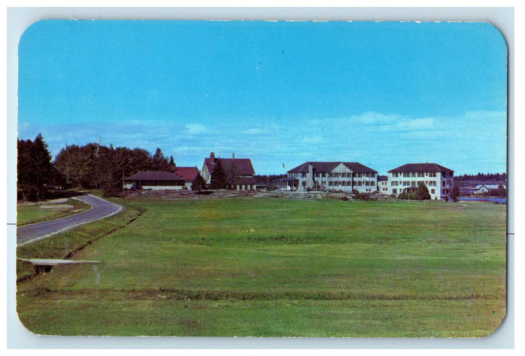 c1950's Approach to Sebasco Lodge and Cottages Sebasco Estates Maine ME Postcard