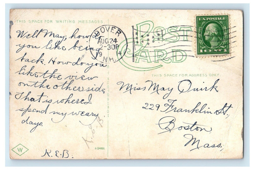 1914 On The Road Rollinsford Dover New Hampshire NH Posted Antique Postcard