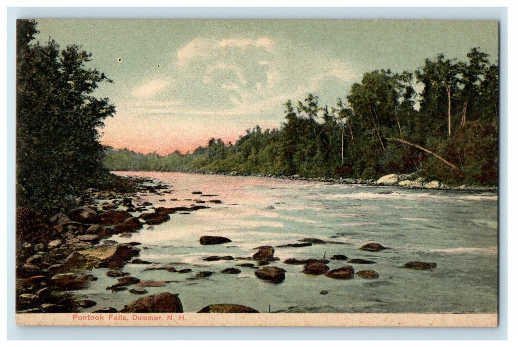 c1910's View Of Pontook Falls Dummer New Hampshire NH Unposted Antique Postcard