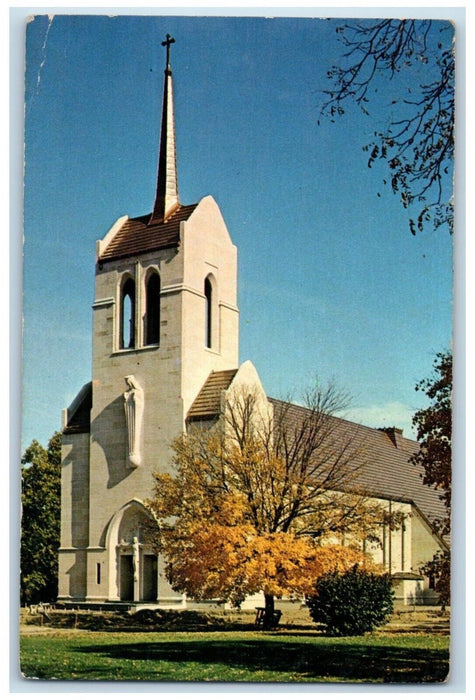 c1950's St. Mary's Catholic Church Muncie Indiana IN Unposted Vintage Postcard