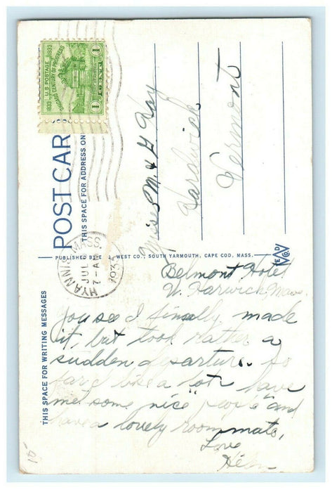 c1933 The Belmont, West Harwich, Cape Cod Massachusetts MA Vintage Postcard