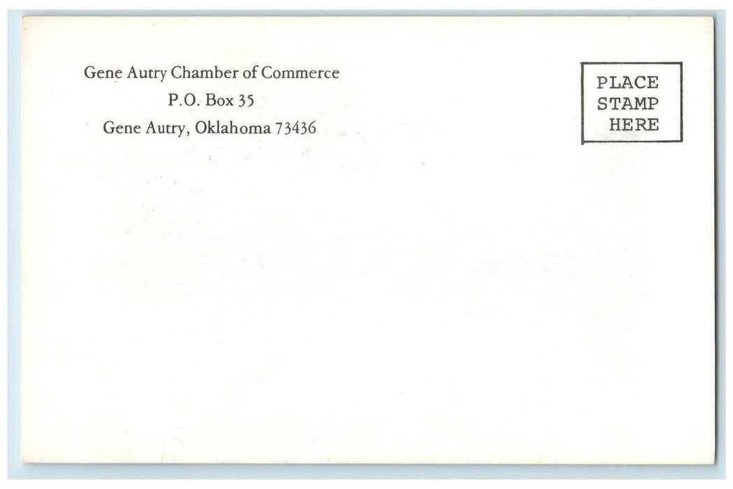 General Store Gene Autry Chamber Of Commerce Gene Autry Oklahoma OK Postcard