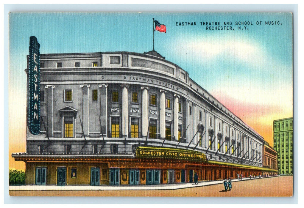 c1940s Eastman Theatre and School of Music, Rochester New York NY Postcard