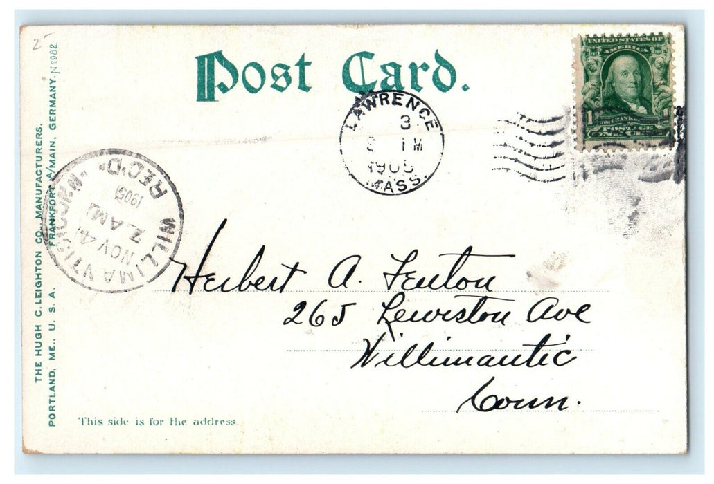 c1905 Soldiers Monument, Lawrence, Massachusetts MA Antique Posted Postcard