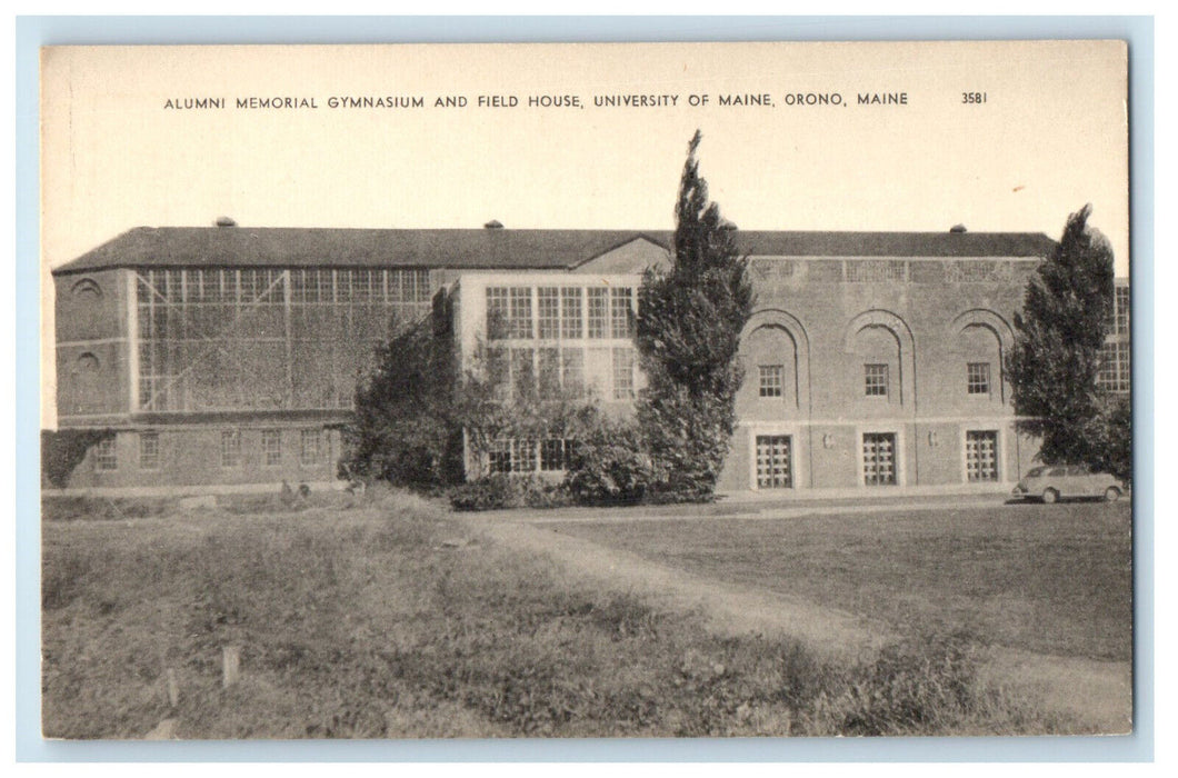 c1940's Alumni Memorial Gymnasium, University of Maine Orono ME Postcard
