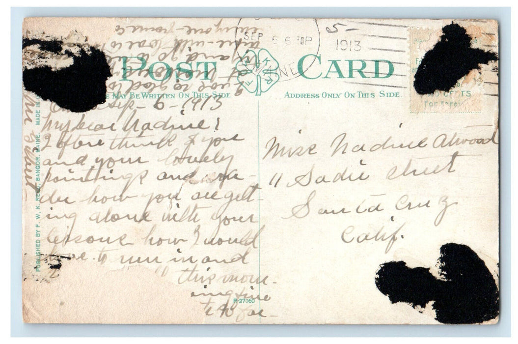 1913 Library and Agricultural Hall University of Maine Orono ME Postcard
