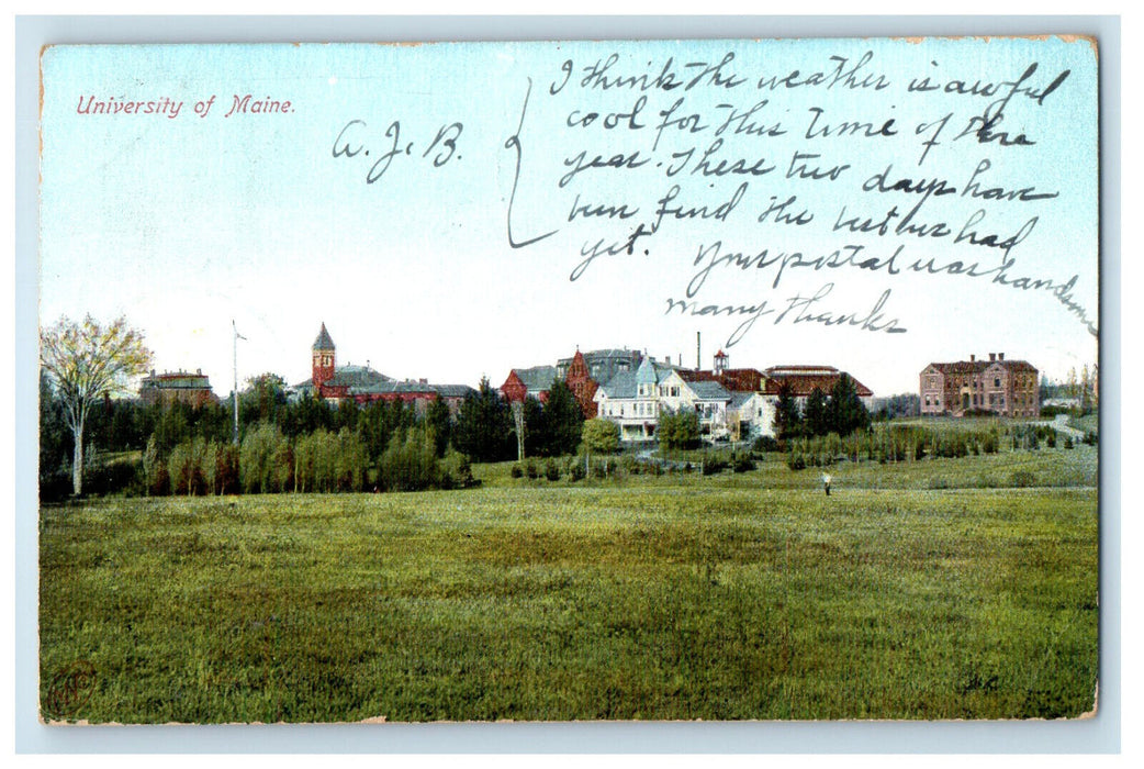 1907 View of Buildings in University of Maine Orono Hollis NH Ayer MA Postcard