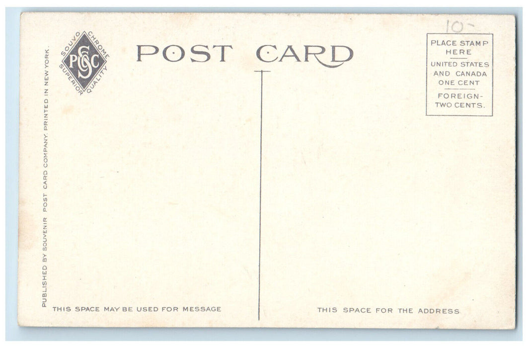 c1910 Boat Scene, Maiden Lane Bridge Albany, New York NY Unposted Postcard