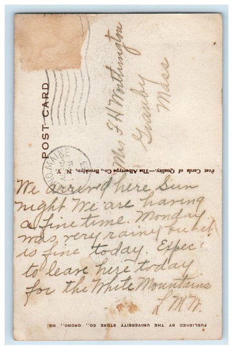 1953 Hannibal Hamlin Hall Boys Dormitory University of Maine Orono ME Postcard