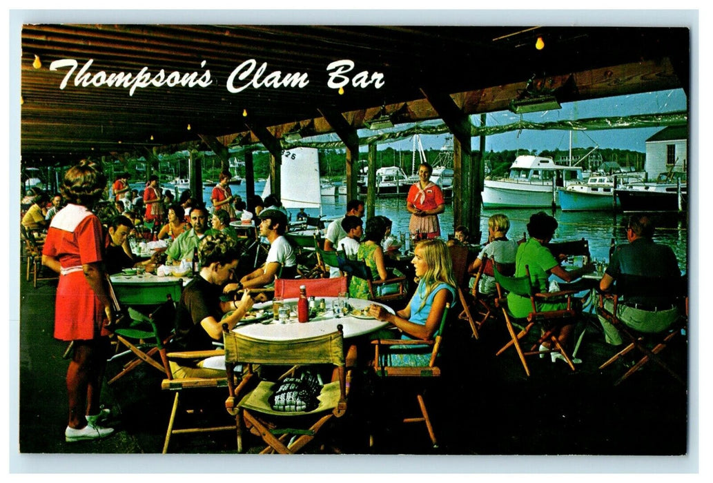 c1914 Thompson Brothers Clam Bar, Massachusetts MA Antique Postcard