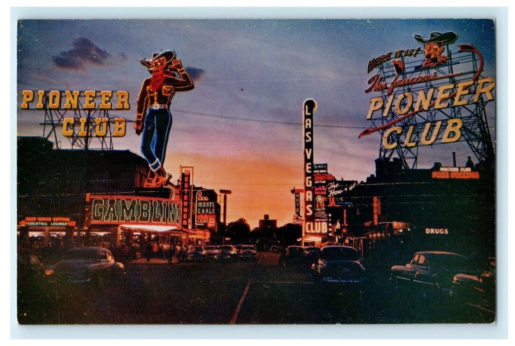 c1950's Pioneer Club Las Vegas Nevada NV Unposted Vintage Postcard