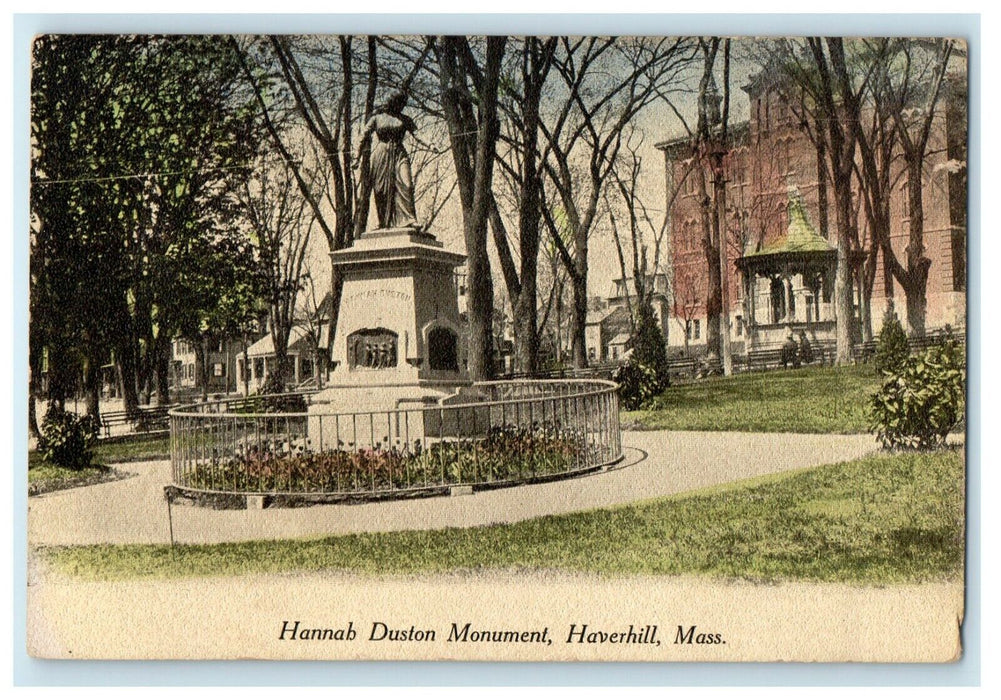 c1906 Hannah Duston Monument Located in Haverhill, Massachusetts MA Postcard