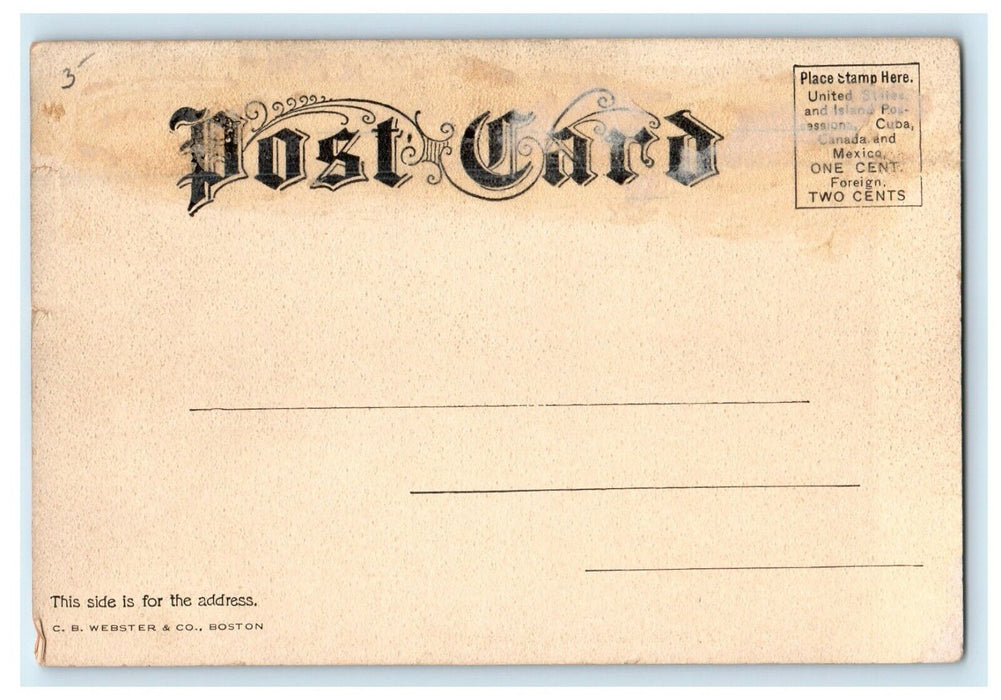 c1906 Hannah Duston Monument Located in Haverhill, Massachusetts MA Postcard