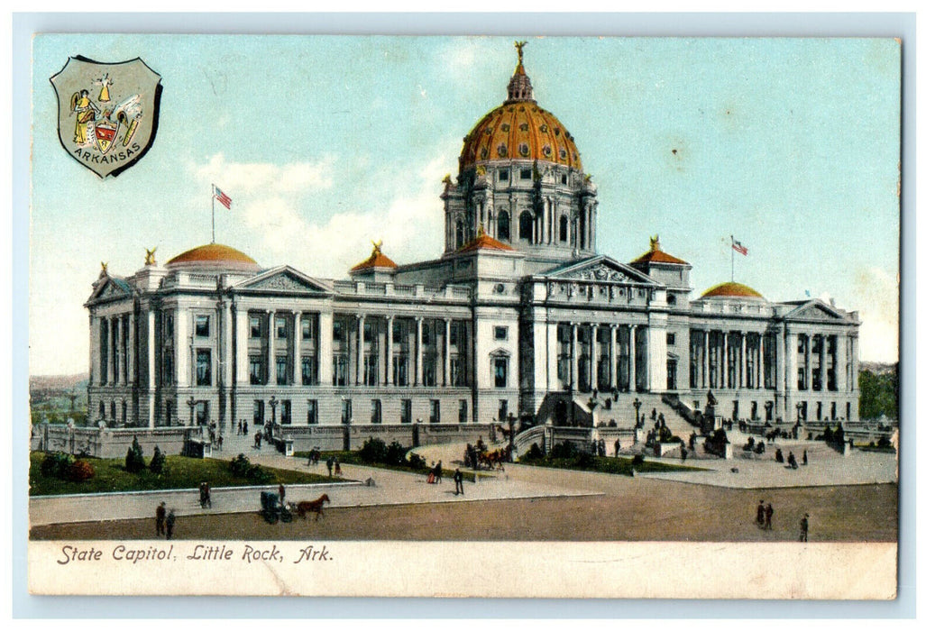 c1905s State Capitol, Little Rock Arkansas AR Unposted Antique Postcard