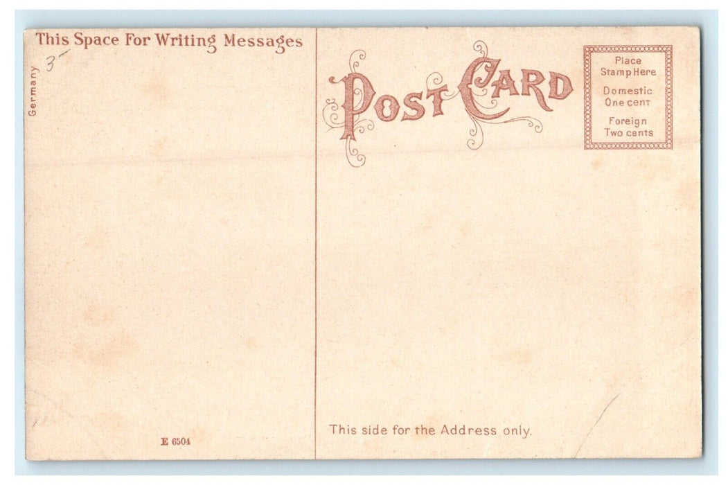 c1908 Sunset in Public Library, Lawrence, Massachusetts MA Postcard