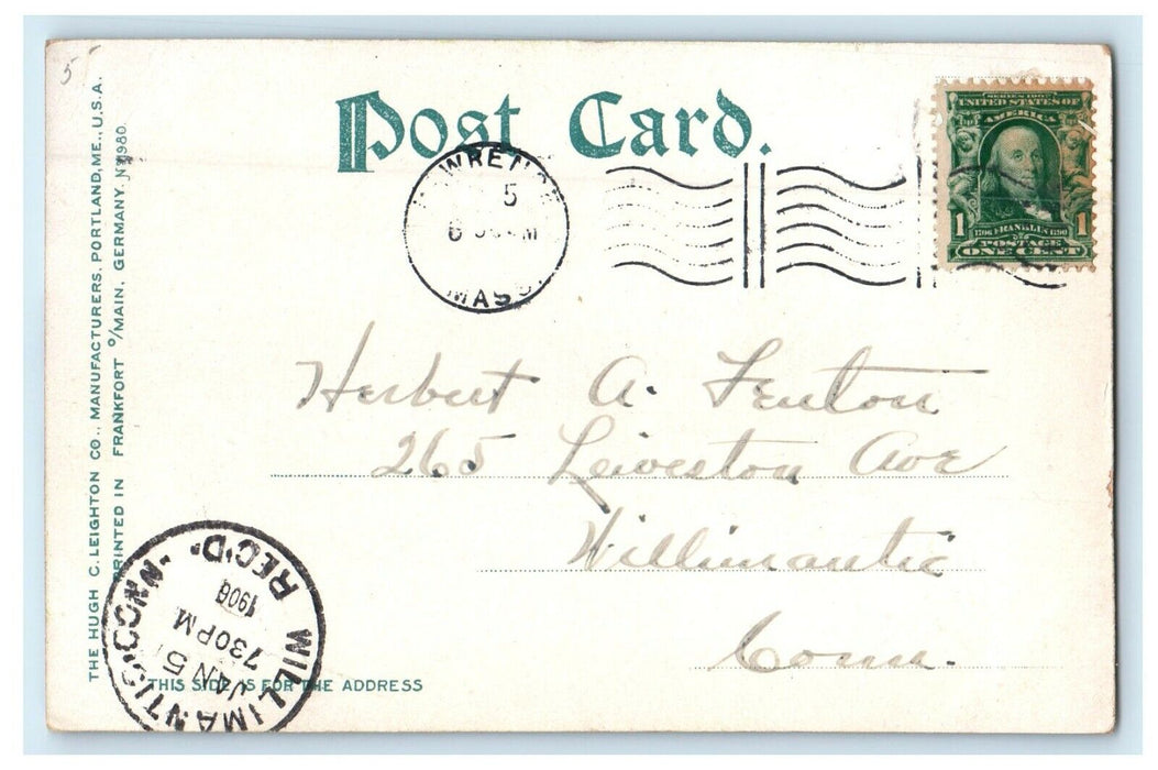 c1906 John Whittier Birthplace, Haverhill, Massachusetts MA Recieved Postcard