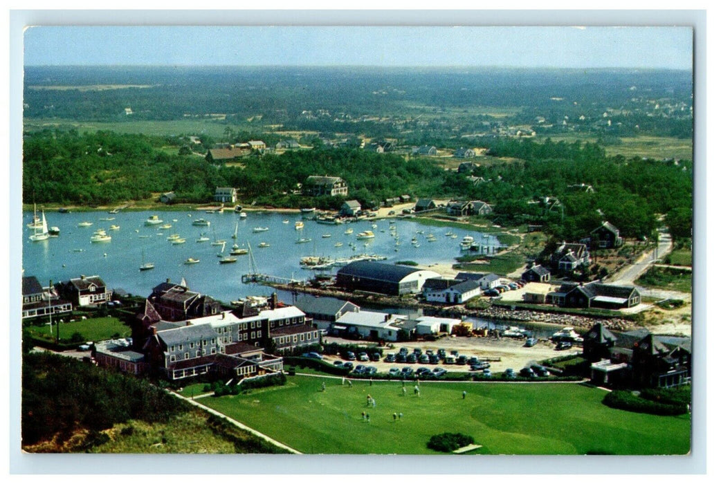 c1950 Aerial View of Wychmere Harbor, Massachusetts MA Postcard