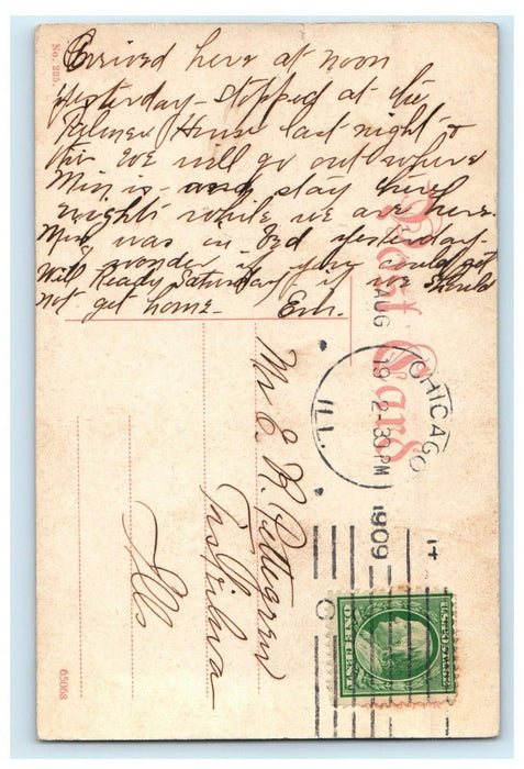 1909 Michigan Avenue Looking From 26th St. North Chicago IL Antique Postcard