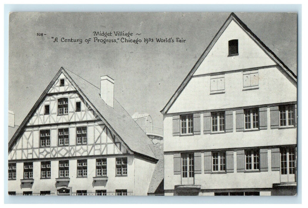 Chicago World's Fair 1933 Midget Villiage A Century Of Progress IL Postcard