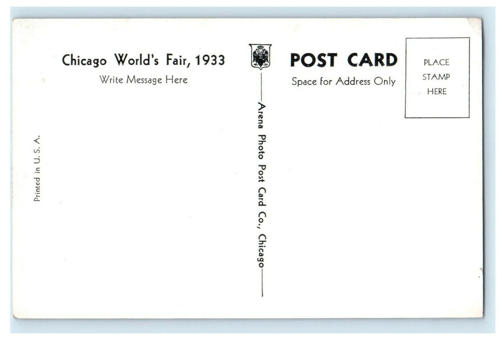 Chicago World's Fair 1933 Midget Villiage A Century Of Progress IL Postcard