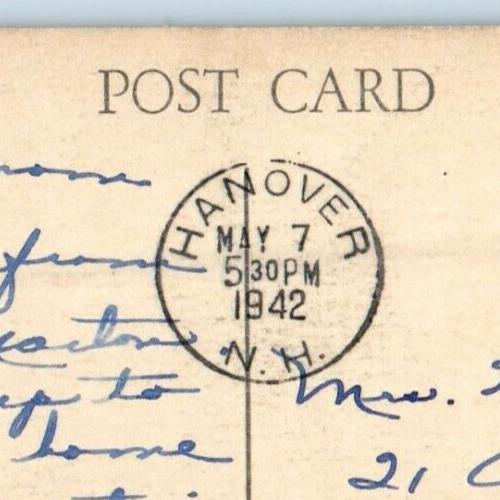 1942 Streeter Hall Dartmouth College Hanover New Hampshire NH Vintage Postcard