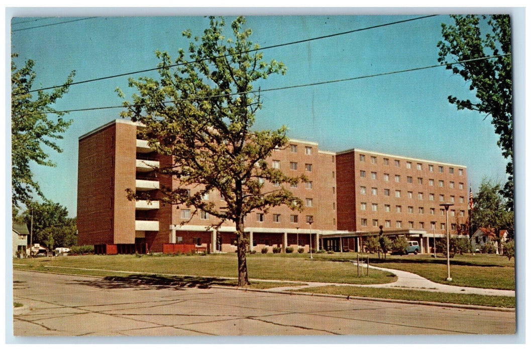 c1960's Senior Haven, Parkview Apartments, Marshfield Wisconsin WI Postcard