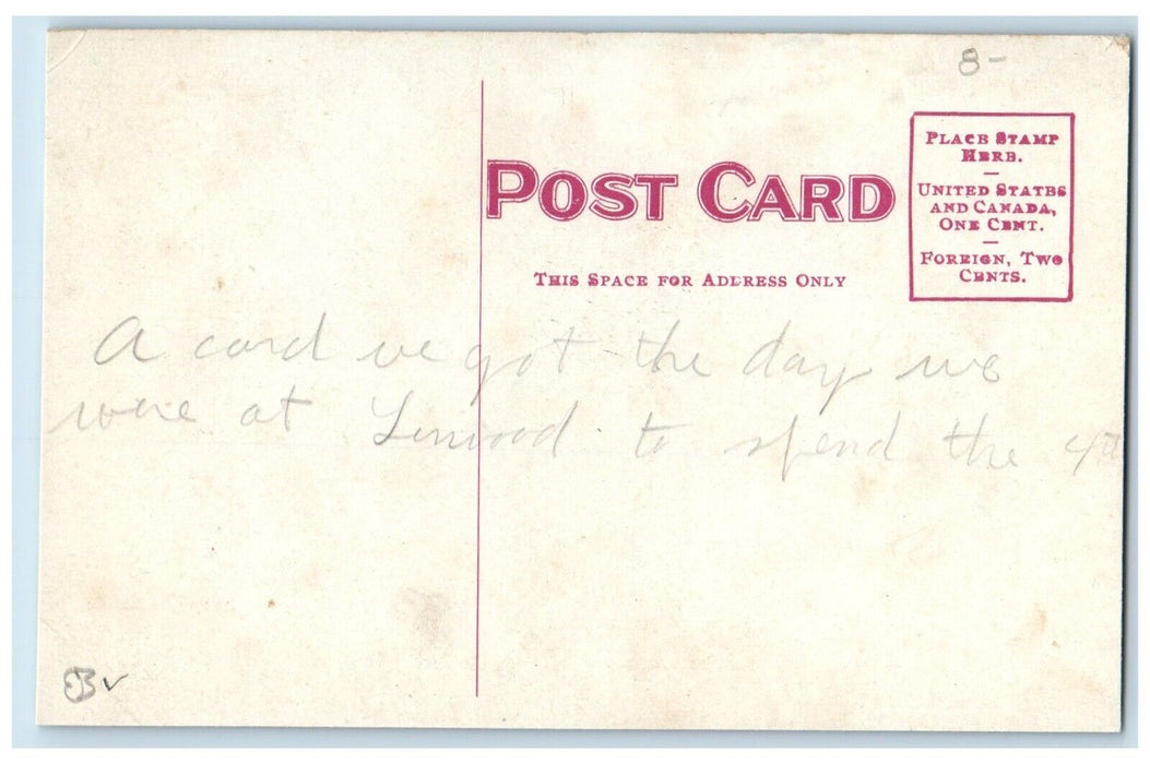 c1910's Linwood Park Railroad Station Bay City Michigan MI Antique Postcard