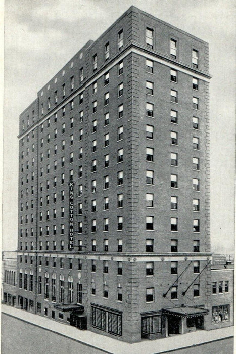 c1940's King Cotton Hotel Building View Greensboro North Carolina NC Postcard