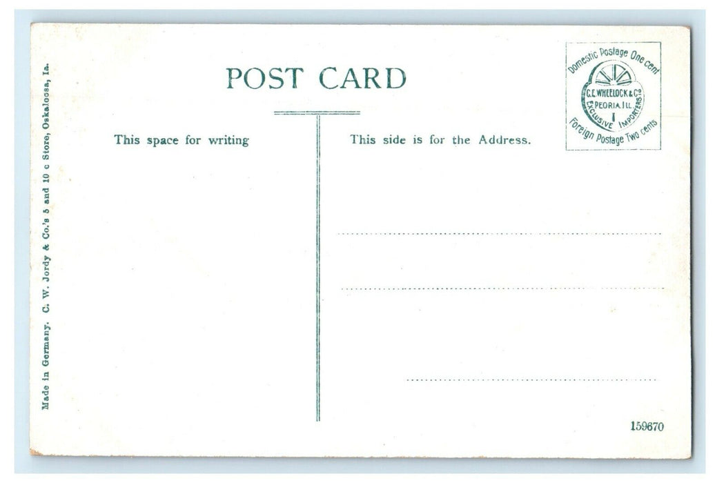 c1910's View Of Post Office Building Oskaloosa Iowa IA Unposted Antique Postcard