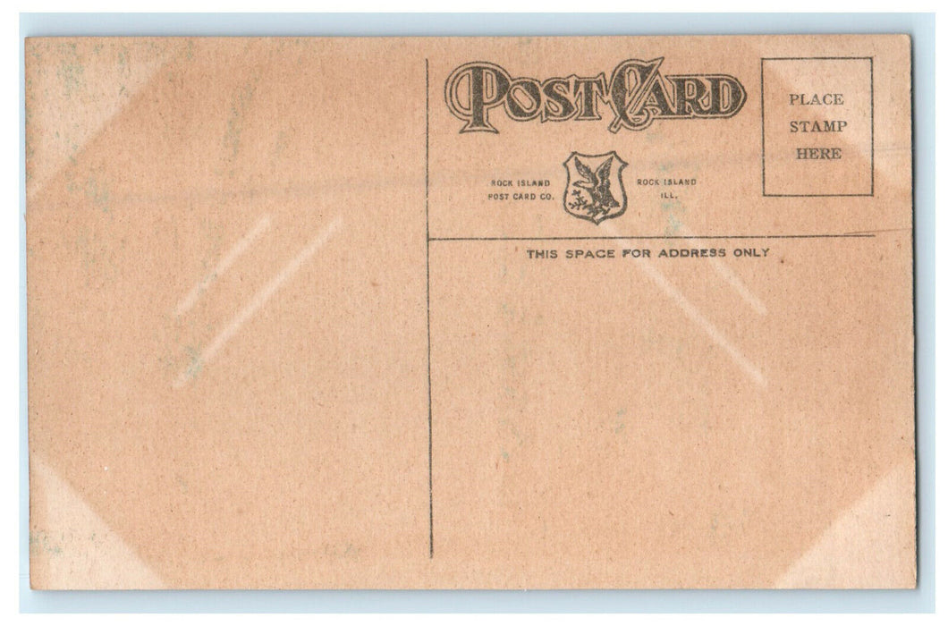 c1910 Public Library Morrison Illinois IL Antique Unposted Postcard