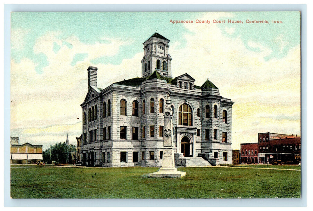 c1910s Appanoose County Court House, Centerville, Iowa IA Unposted Postcard