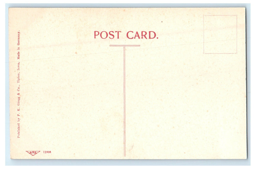 c1910s Court House, Tipton Iowa IA Antique Unposted Postcard
