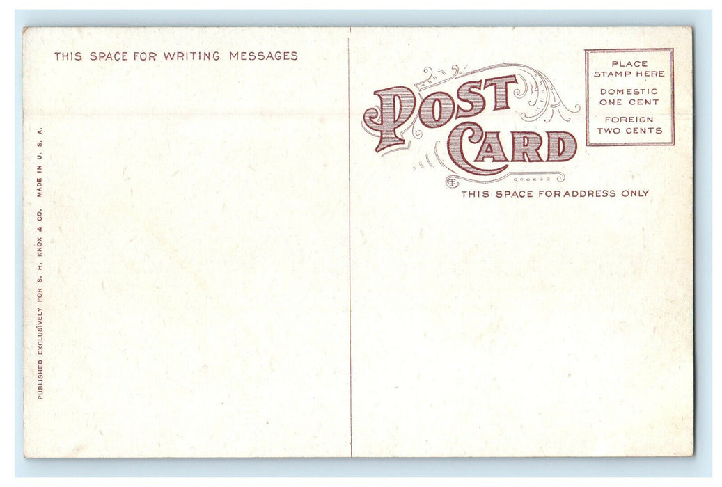 c1920 Public Library and Post Office Galesburg Illinois IL Unposted Postcard