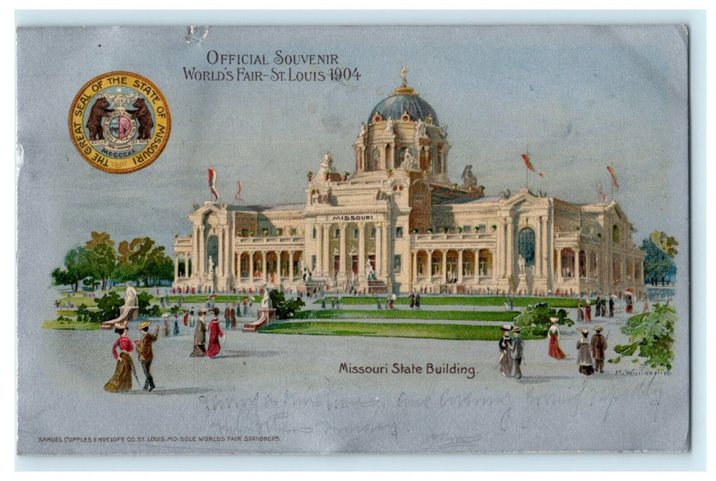 1904 State Building World's Fair St. Louis Missouri MO Posted Antique Postcard