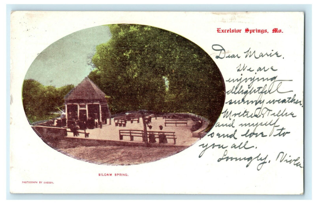 1904 Siloam Excelsior Springs Missouri MO Posted Antique Postcard