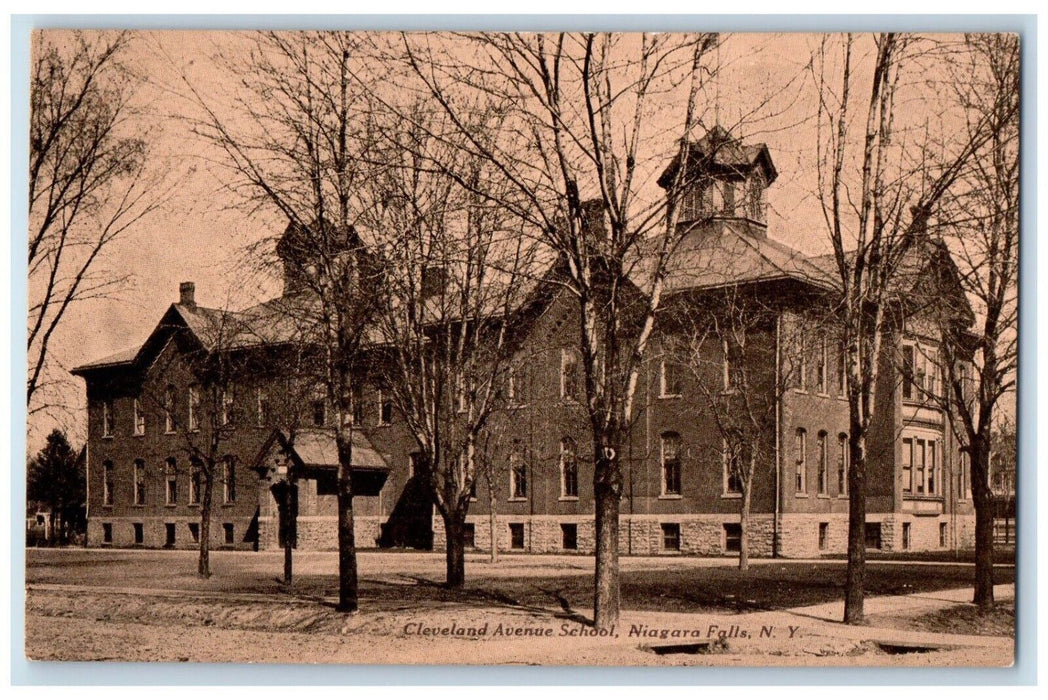 1908 Cleveland Avenue School Niagara Falls New York NY Posted Antique Postcard