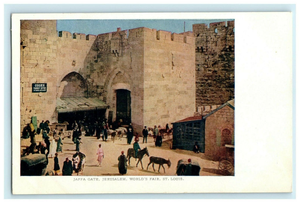 1905 Jaffa Gate Jerusalem World's Fair St. Louis Unposted Antique Postcard