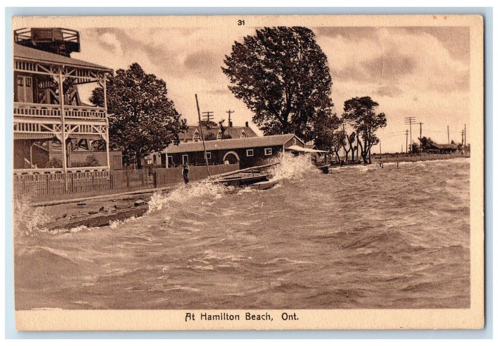 c1910's Scene View At Hamilton Beach Ontario Canada Posted Antique Postcard