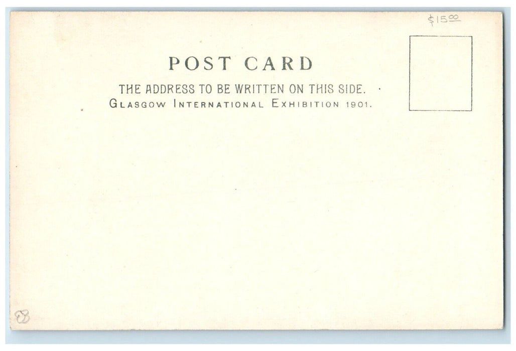 1901 On The Glove Glasglow International Exhibition Steamer Boat Ship Postcard