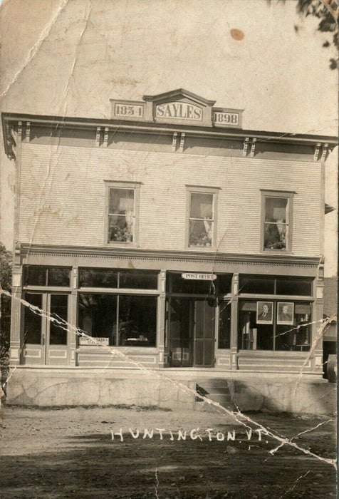 1908 Huntington Vermont VT Store Taft Election Posters RPPC Photo Postcard