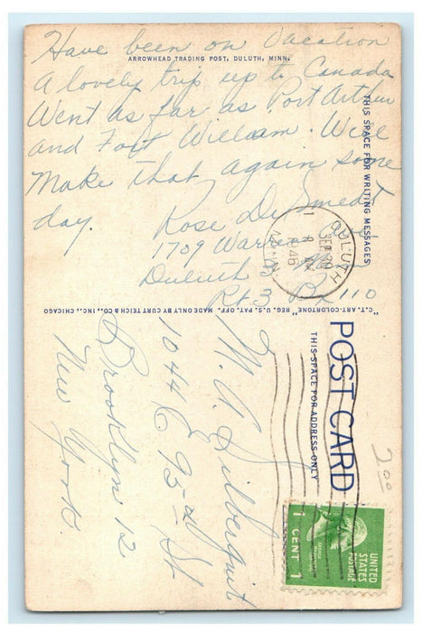 1946 Young Women's Christian Association Building, Duluth Minnesota MN Postcard