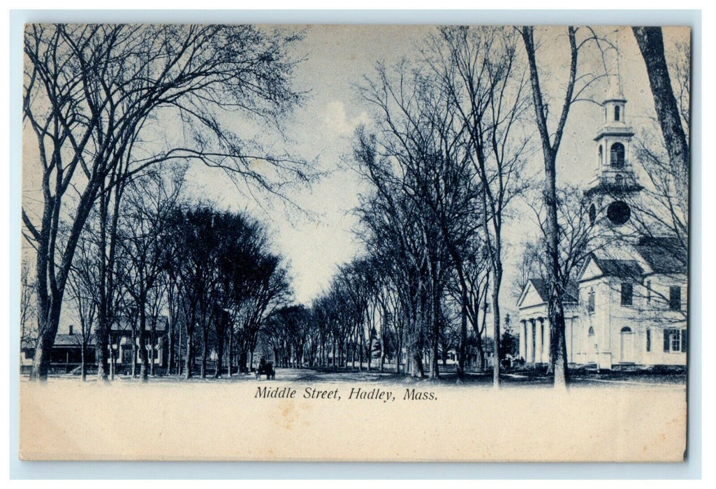 c1912 Middle Street, Hadley, Massachusetts MA Antique Unposted Postcard