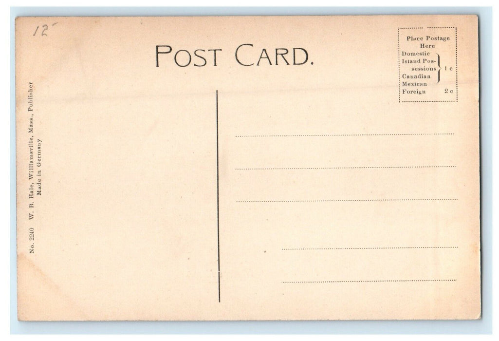 c1912 Middle Street, Hadley, Massachusetts MA Antique Unposted Postcard
