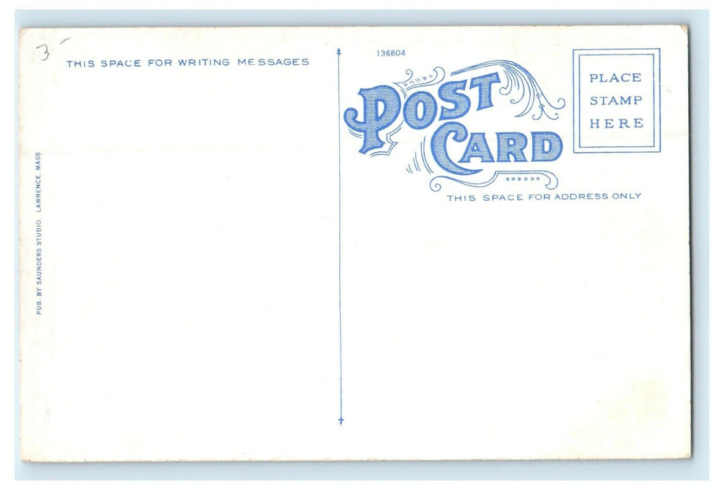 c1914 Lawrence High School Building, Lawrence, Massachusetts MA Postcard